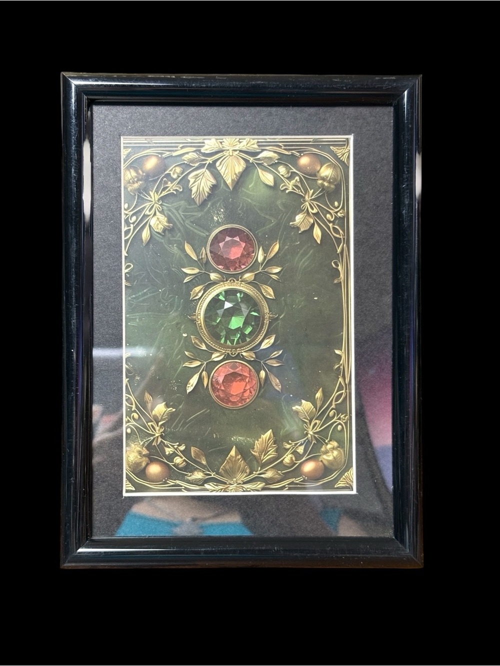Jeweled Gothic Framed Art Print – 5x7 | Dark Academia Mystical Décor